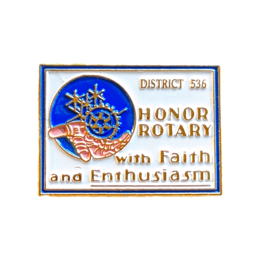 (3 for $20) Honor Rotary District 536 Lapel Pin